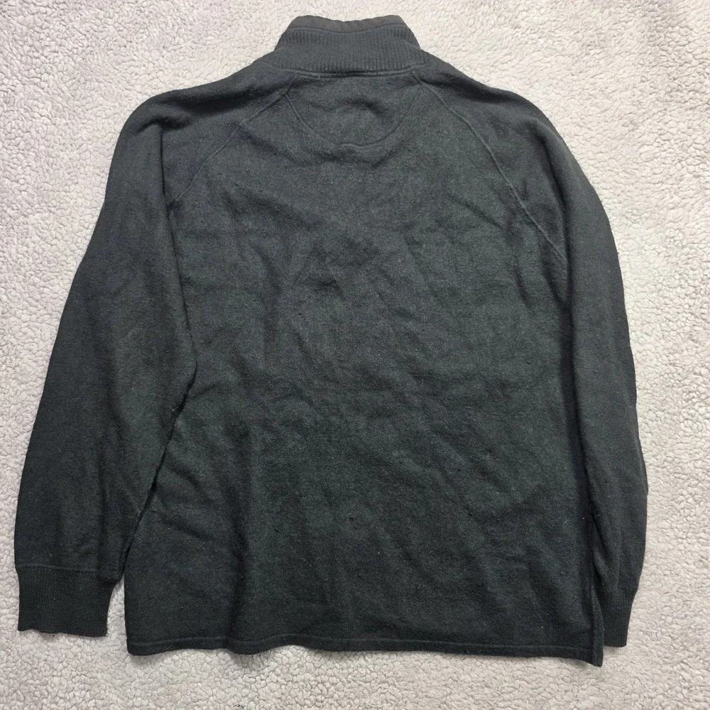 The North Face Sweater Mens Size‎ XLARGE Black 1/4 Zip Mock Neck Wool Blend